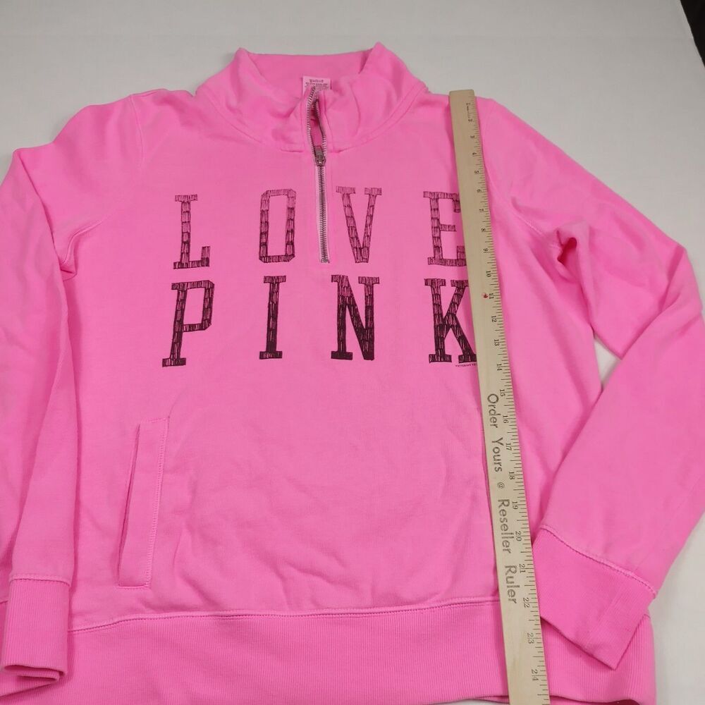 Koie PINK 1/4 Zip Sweatshirt Long Sleeve Casual Pullover Top Small - Picture 7 of 12